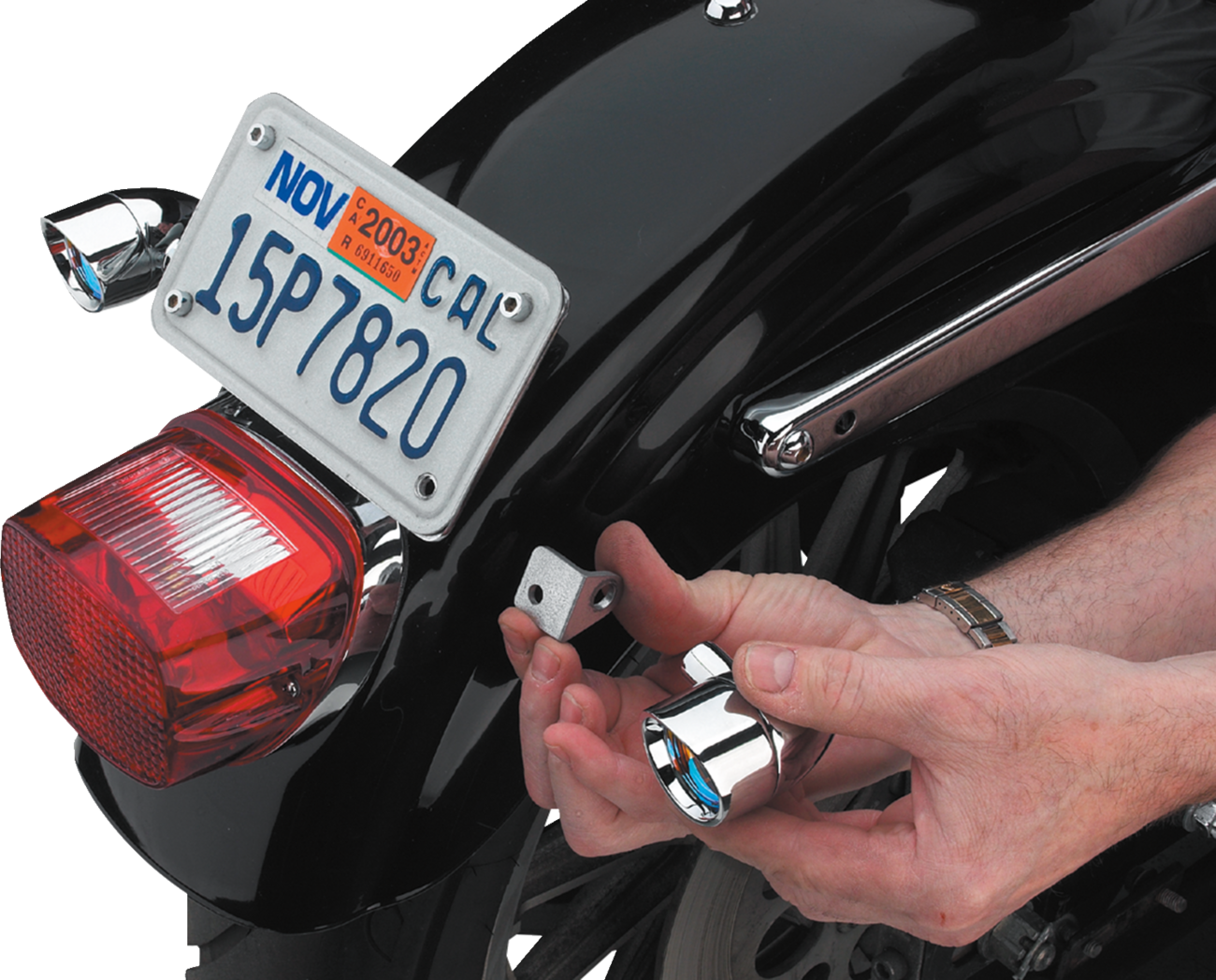CYCLE VISIONS Little Light Bracket - 90° / Chrome-Plated 2020-0011