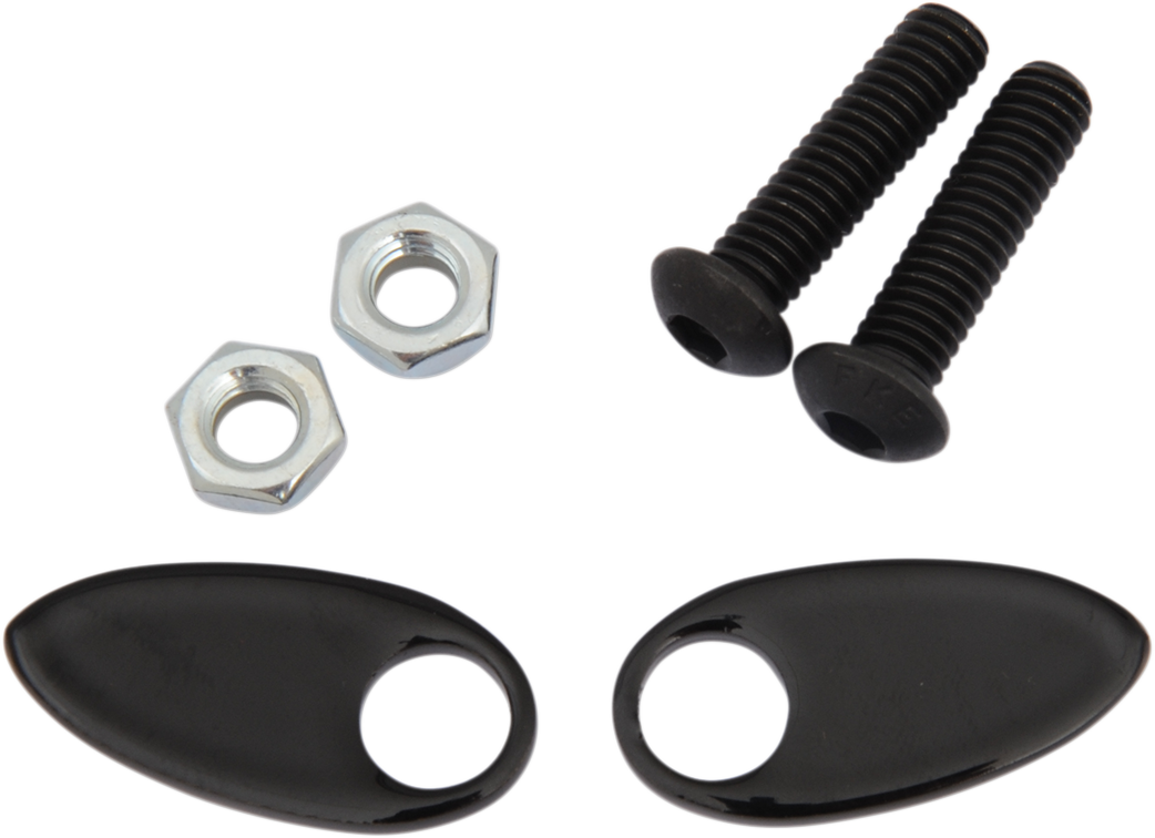 CYCLE VISIONS Rear Turn Signal Cover Plate - Black 2020-1688