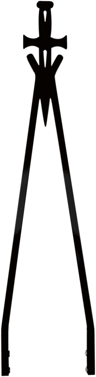 CYCLE VISIONS Sissy Bar Stick - Black / 30" Daggertude / Narrow 1501-0098
