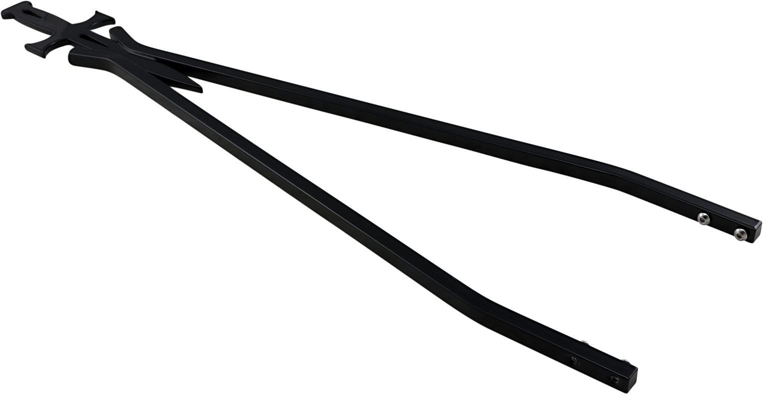 CYCLE VISIONS Sissy Bar Stick - Black / 30" Daggertude / Wide 1501-0096