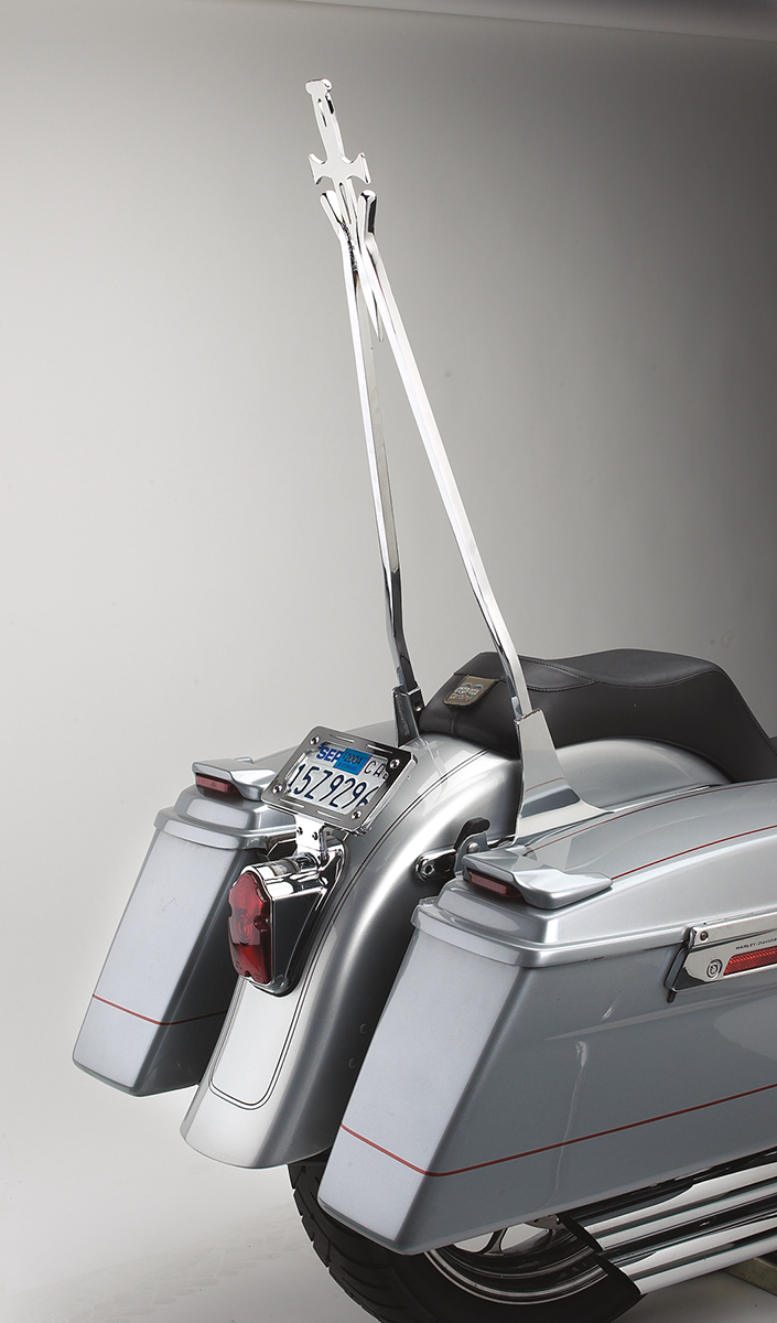 CYCLE VISIONS Sissy Bar Stick - Chrome / 30" Daggertude / Wide 1501-0031