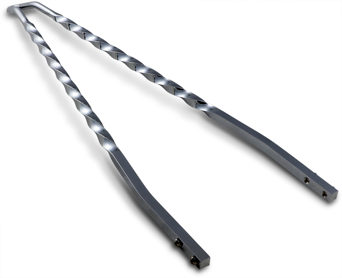 CYCLE VISIONS Twisted Sticks Sissy Bar - Chrome / 30" 1501-0477