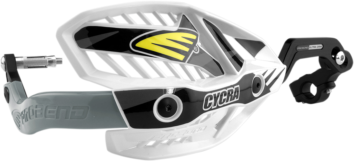 CYCRA 7/8" Ultra Probend™ CRM Wrap Around Handguards - White/Black 0635-1183