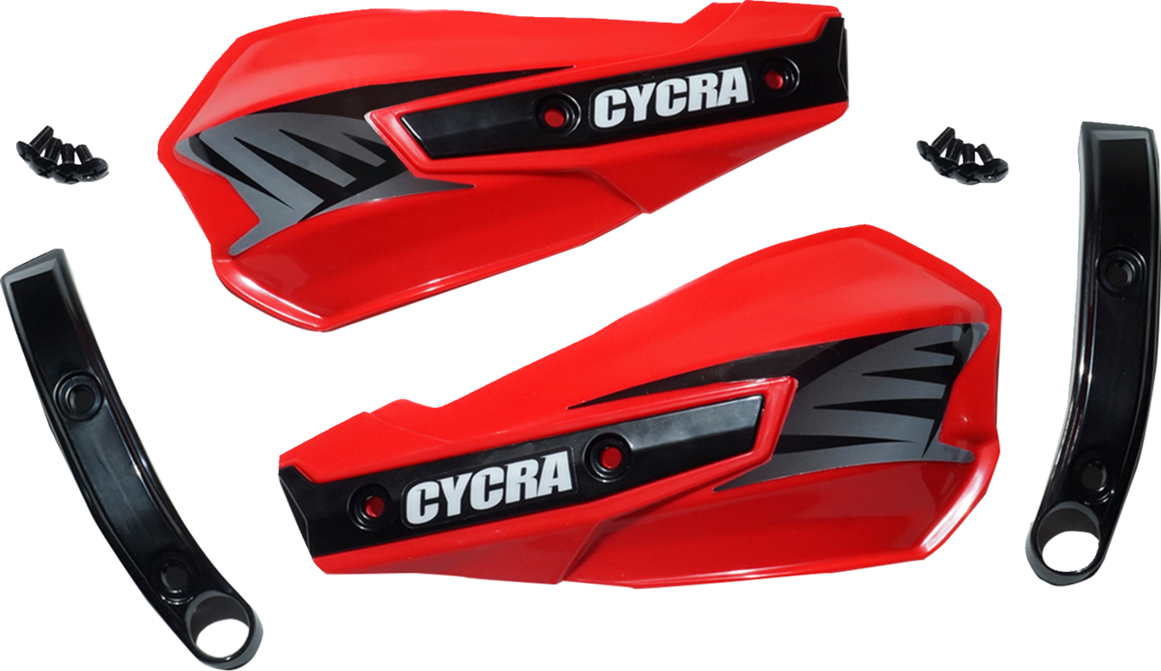 CYCRA Replacement Vortex Handshields w/ Abrasion Guards - Red 0635-2777