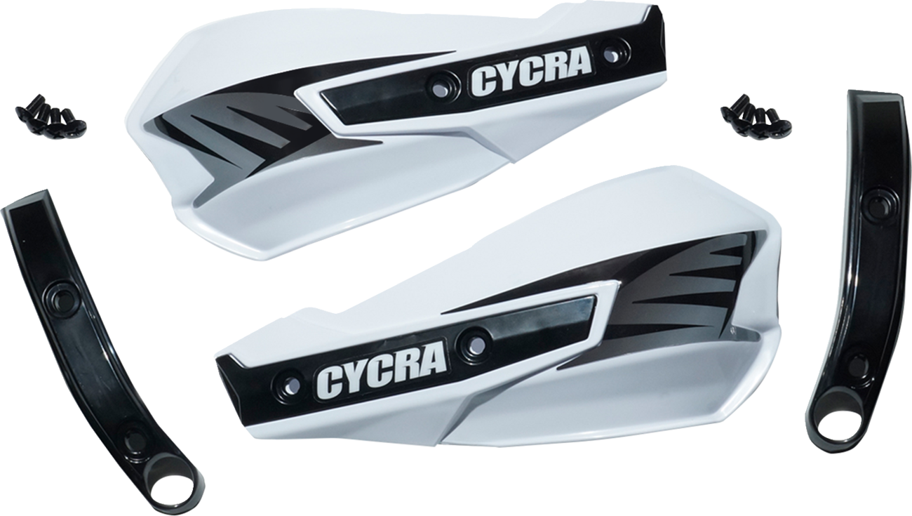 CYCRA Replacement Vortex Handshields w/ Abrasion Guards - White 0635-2778