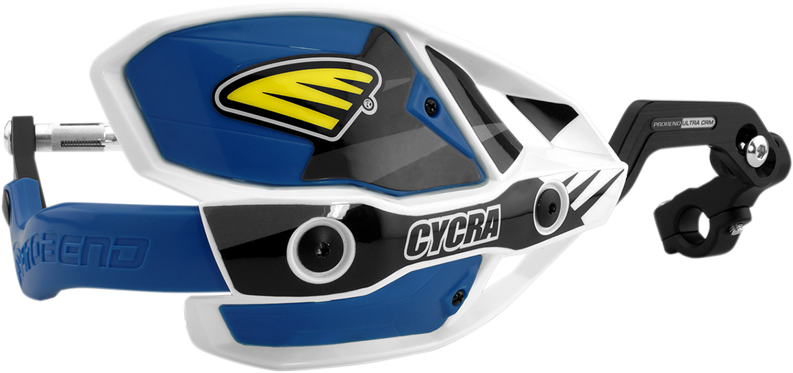 CYCRA Ultra Probend CRM Wrap Around Handguards for 1-1/8" Handlebars - White/Husqvarna Blue 0635-1198