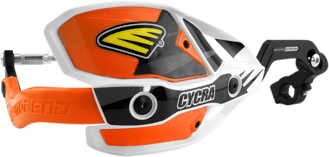 CYCRA Ultra Probend CRM Wrap Around Handguards for 1-1/8" Handlebars - White/Orange 0635-1192