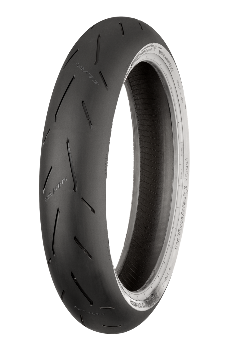Continental Tire Continental ContiRaceAttack 2 Medium - 120/70 ZR17 M/C 58W TL Front - 02446540000