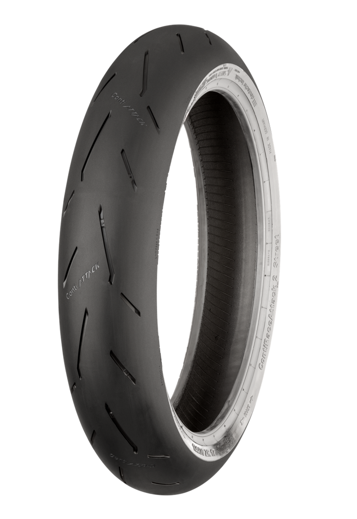 Continental Tire Continental ContiRaceAttack 2 Medium - 120/70 ZR17 M/C 58W TL Front - 02446540000