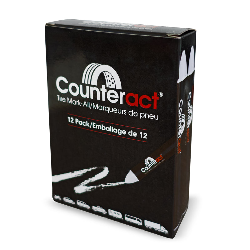Counteract Mark-All Tire Crayon - White - 12 Pack - TC12