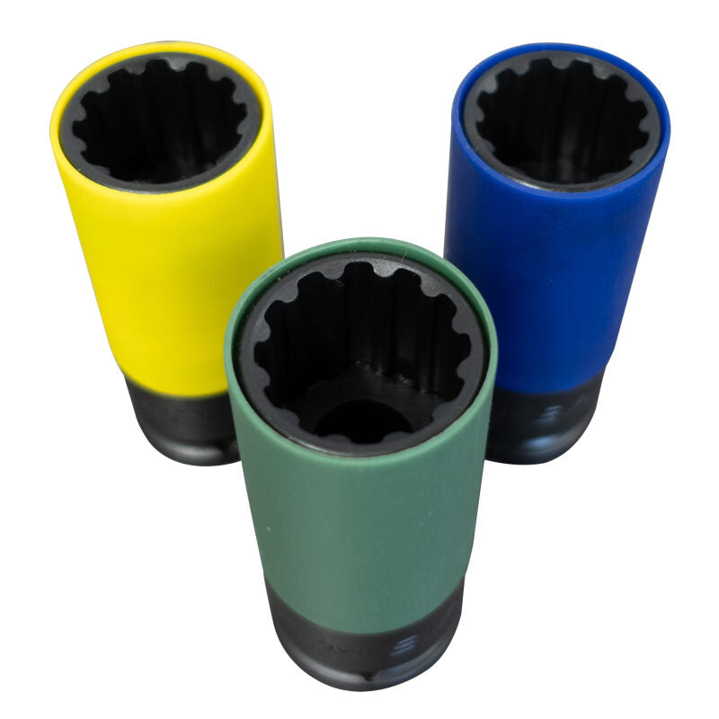 Counteract Socket Pro 6 Way Socket 3pc Set - 22mm, 7/8in, 15/16in - 1/2in Drive - CBBS12-S3T