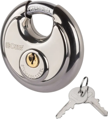 Curt Stainless Steel Round Padlock - 23084