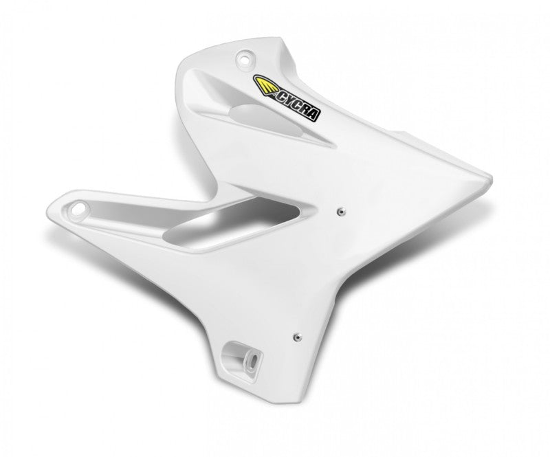Cycra 2005-2022 Yamaha YZ125-250/X Powerflow Radiator Shrouds - White - 1CYC-1783-42