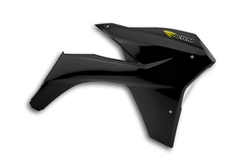 Cycra 2011-2013 KTM 125-500 SX/XC/SX-F/XC-F/XC-W/XCF-W/EXC-F Powerflow Radiator Shrouds - Black - 1CYC-1896-12