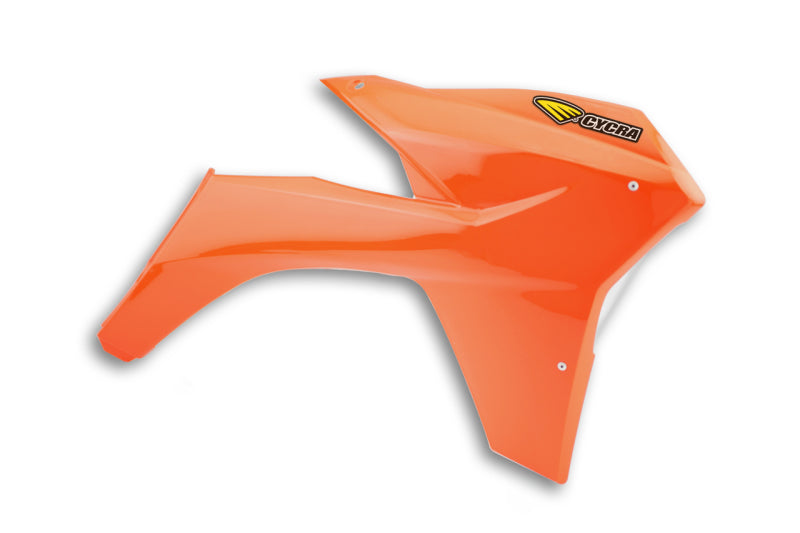 Cycra 2011-2013 KTM 125-500 SX/XC/SX-F/XC-F/XC-W/XCF-W/EXC-F Powerflow Radiator Shrouds - Orange - 1CYC-1896-22