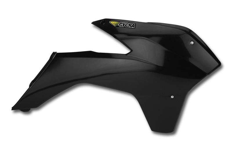 Cycra 2013-2015 KTM 125 SX Powerflow Radiator Shrouds - Black - 1CYC-1899-12