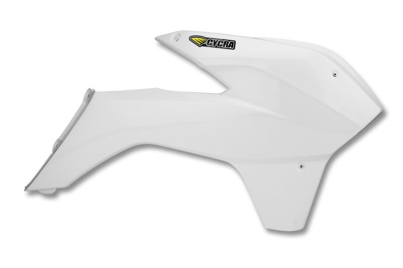 Cycra 2013-2015 KTM 125 SX Powerflow Radiator Shrouds - White - 1CYC-1899-42