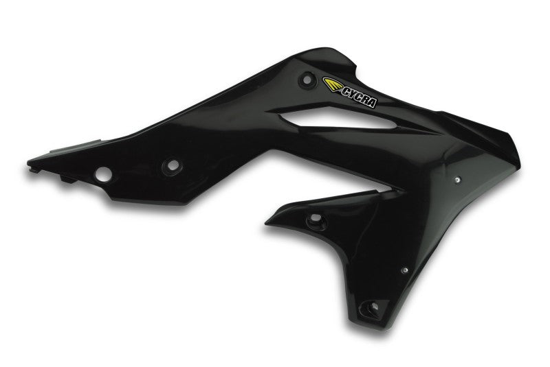 Cycra 2013-2016 Kawasaki KX250F Powerflow Radiator Shrouds - Black - 1CYC-1865-12