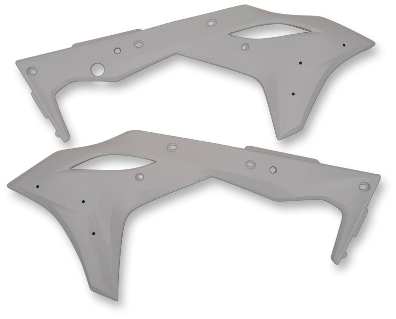 Cycra 2017-2020 Kawasaki KX250F Powerflow Radiator Shrouds - White - 1CYC-1868-42