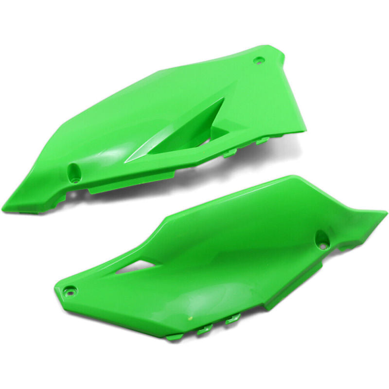 Cycra 2021-2023 Kawasaki KX450X Side Number Panels - OEM Green - 1CYC-2770-72