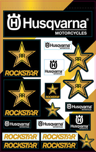 D-COR HUSQVARNA RACING DECAL HUS RACING DECAL SHEET - 862-4070101