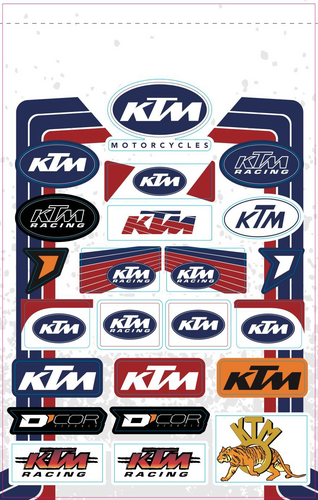 D-COR KTM Decal Sheet - 40-30-103