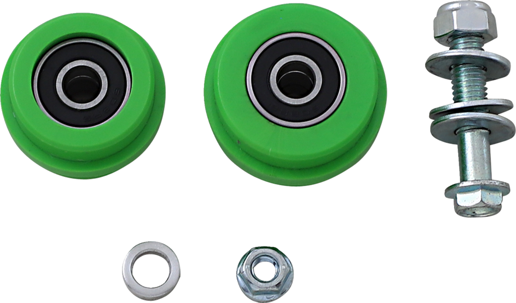 T.M. DESIGNWORKS Chain Roller - Green / Kawasaki 1231-1443