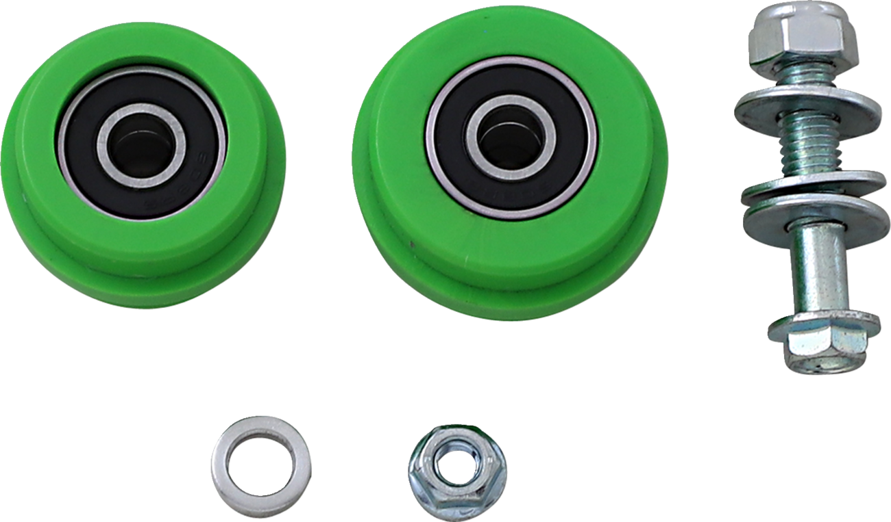 T.M. DESIGNWORKS Chain Roller - Green / Kawasaki 1231-1443