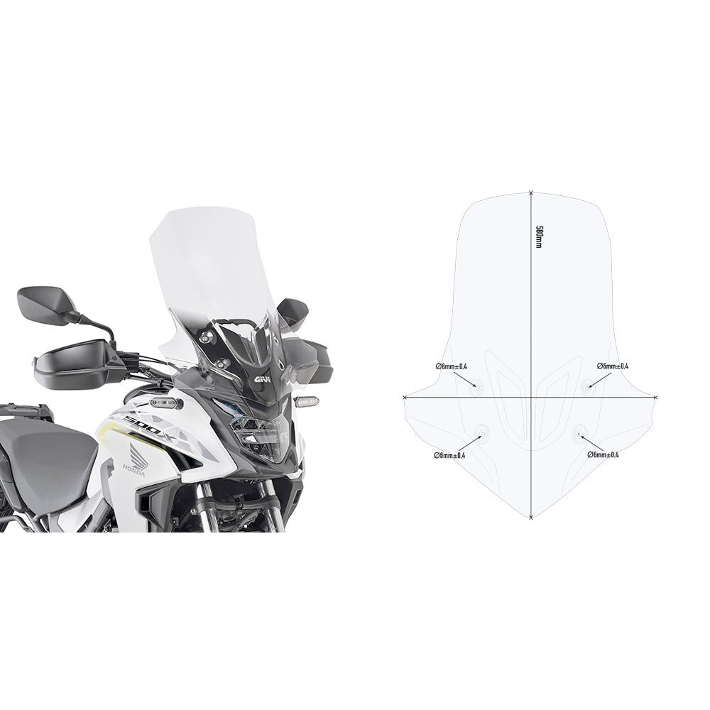 GIVI D1171ST Specific Screen Smoked for Honda CB500X