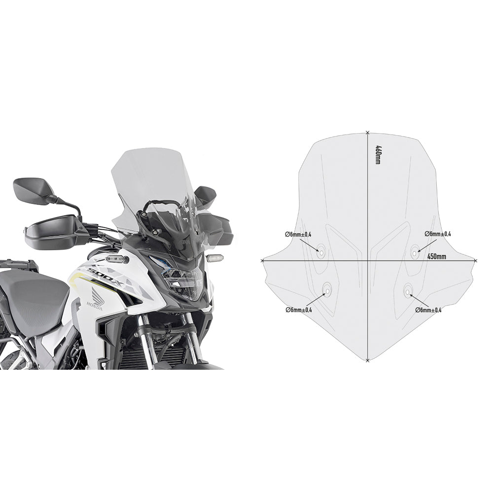 GIVI D1171S Specific Screen Smoked for Honda CB500X