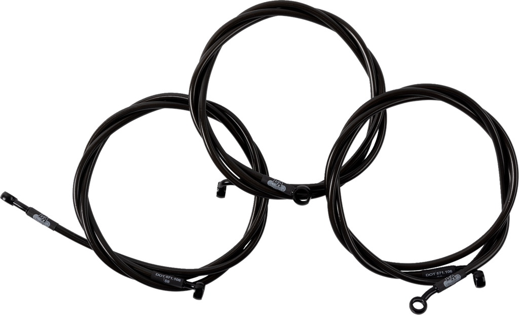 LA CHOPPERS Brake Line Kit - Brake Line / Midnight 1741-6511