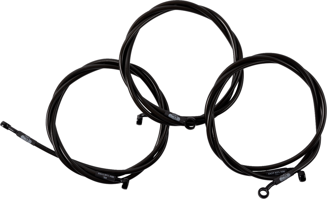 LA CHOPPERS Brake Line Kit - Brake Line / Midnight 1741-6511