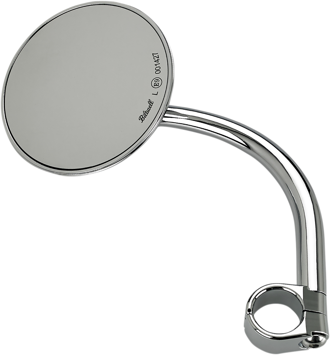 BILTWELL Mirror - Utility / Side View / Round / Clamp-On / Chrome / 1" 0640-1321