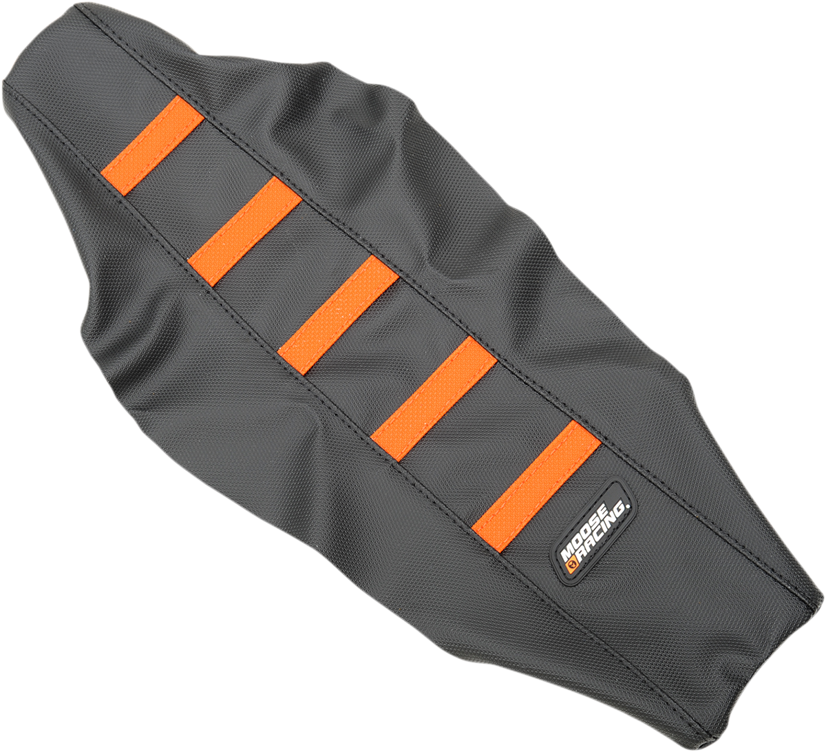 MOOSE OFFROAD Ribbed Seat Cover - Black Cover/Orange Ribs / KTM 65 '17-'23 0821-2370