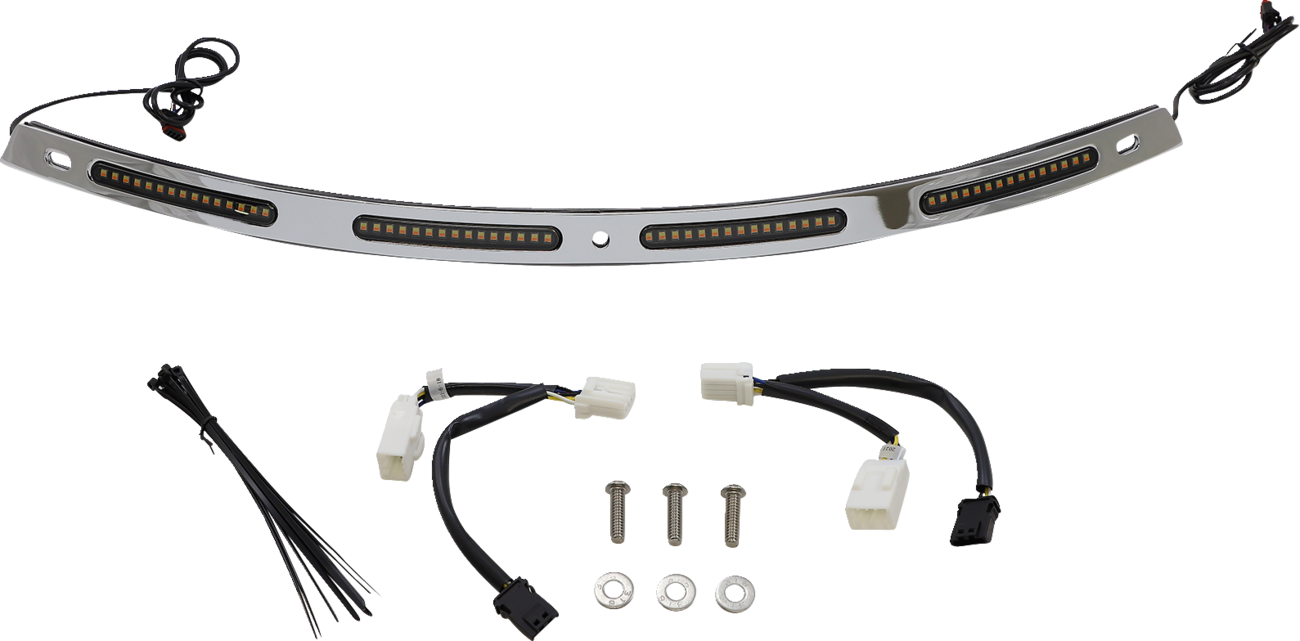 CUSTOM DYNAMICS Windshield Trim - Sequential Turn Signals / Chrome 2040-2827