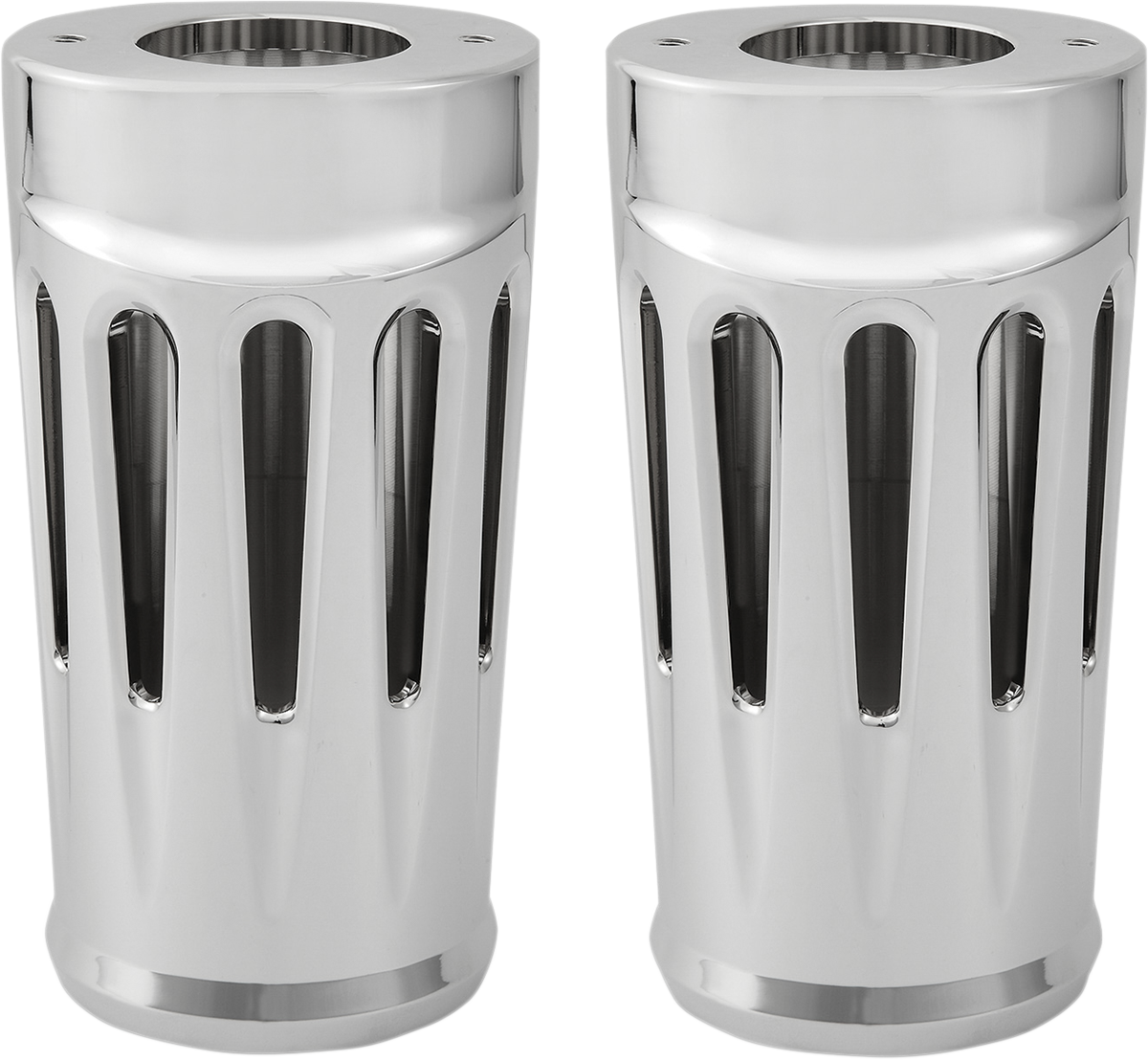 ARLEN NESS Fork Boot Covers - Chrome / Deep Cut / FL 0411-0086