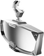 SEIZMIK Halo R Rear View Mirror with Cast Aluminum Bezel/LED Cabin Light - Polaris Pro-Fit - Mirror / Halo R / Rear View w/LED Cabin Light / Rectangle / Silver w/Silver Bezel / Po