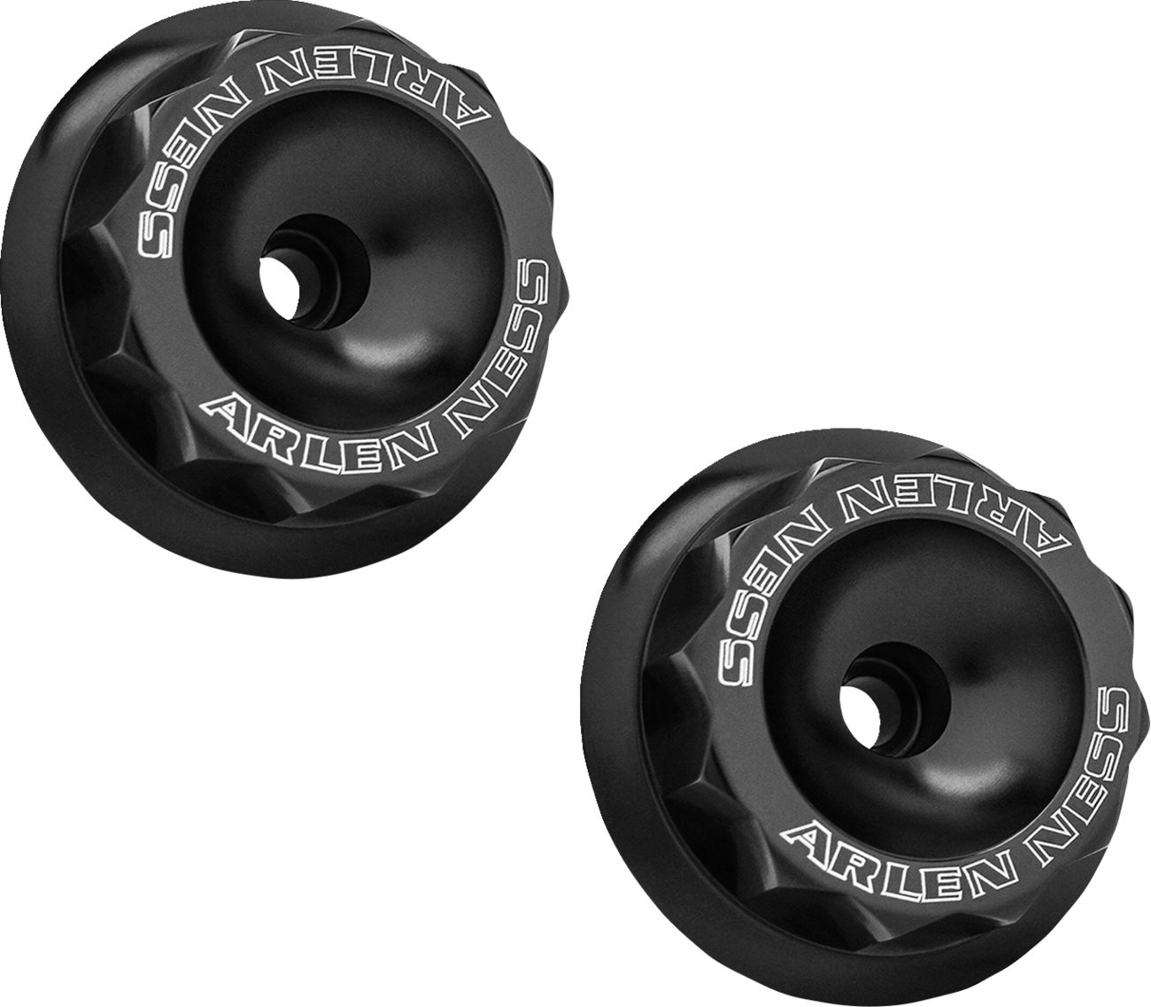 ARLEN NESS Fork Nut Cover - Black Anodized 0412-0665