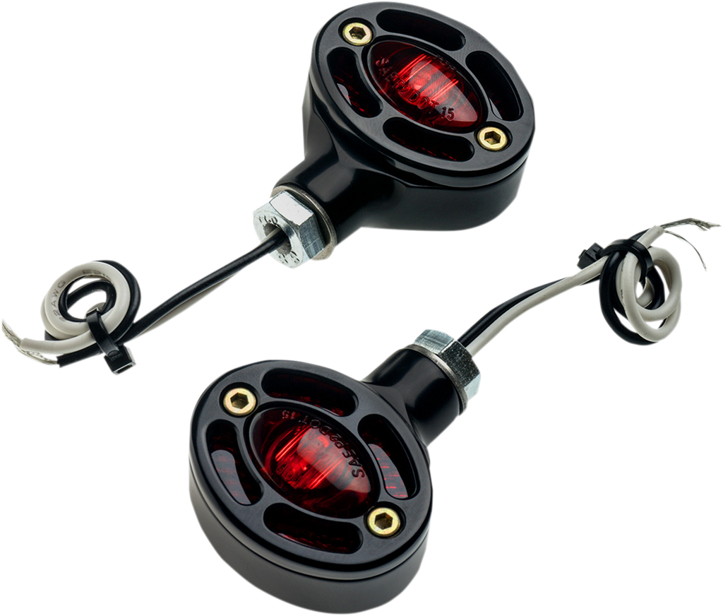 JOKER MACHINE Omega LED Turn Signals - LED Turn Signals / Black with Red LEDs 2020-1313