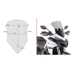 GIVI D7406S Specific Screen Smoked for Ducati Multistrada 1200, Ducati Multistrada 1260, and Ducati Multistrada 1260 Enduro