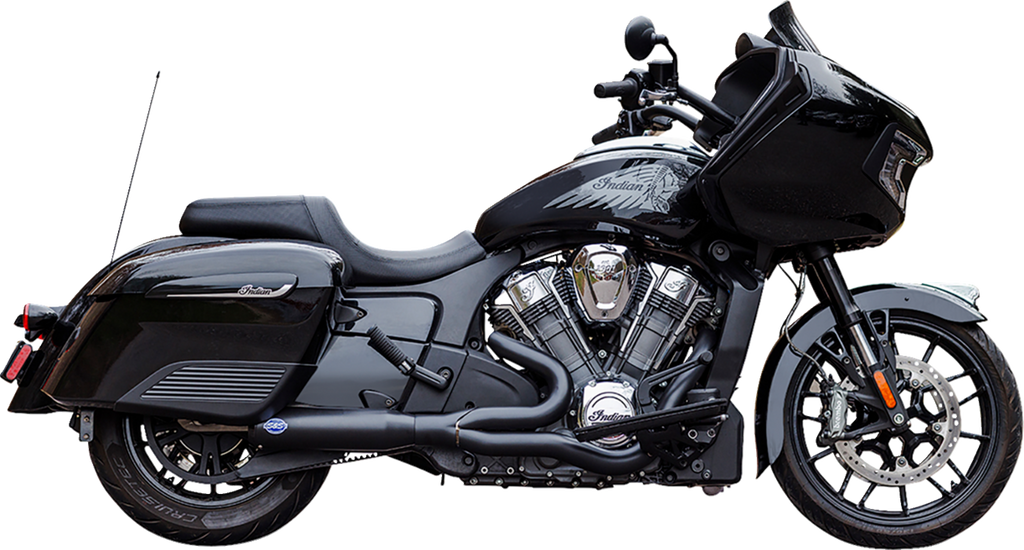 2-into-1 Qualifier Exhaust System - 50-State - Black - Stainless Steel