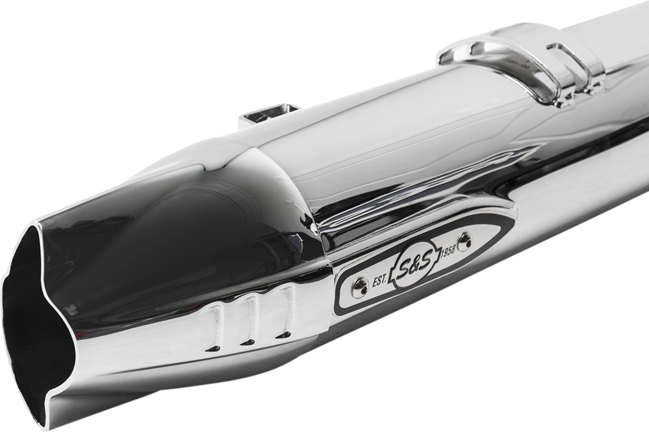 4" Broadhead Slip-On Mufflers - Fishtail - Chrome