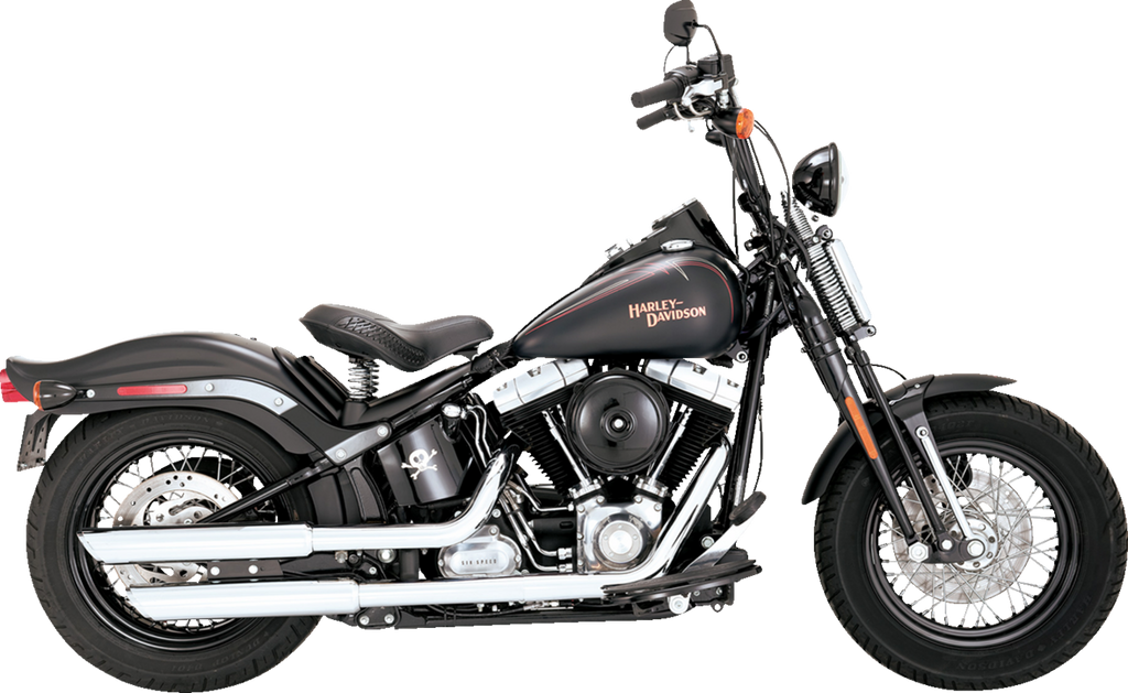 3" Twin Slash Slip-On Mufflers - Chrome