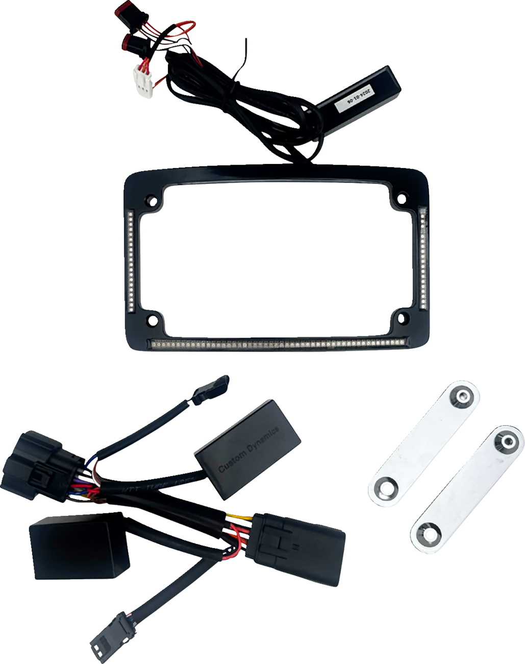 CUSTOM DYNAMICS License Plate Frame - LED / Black 2030-2461