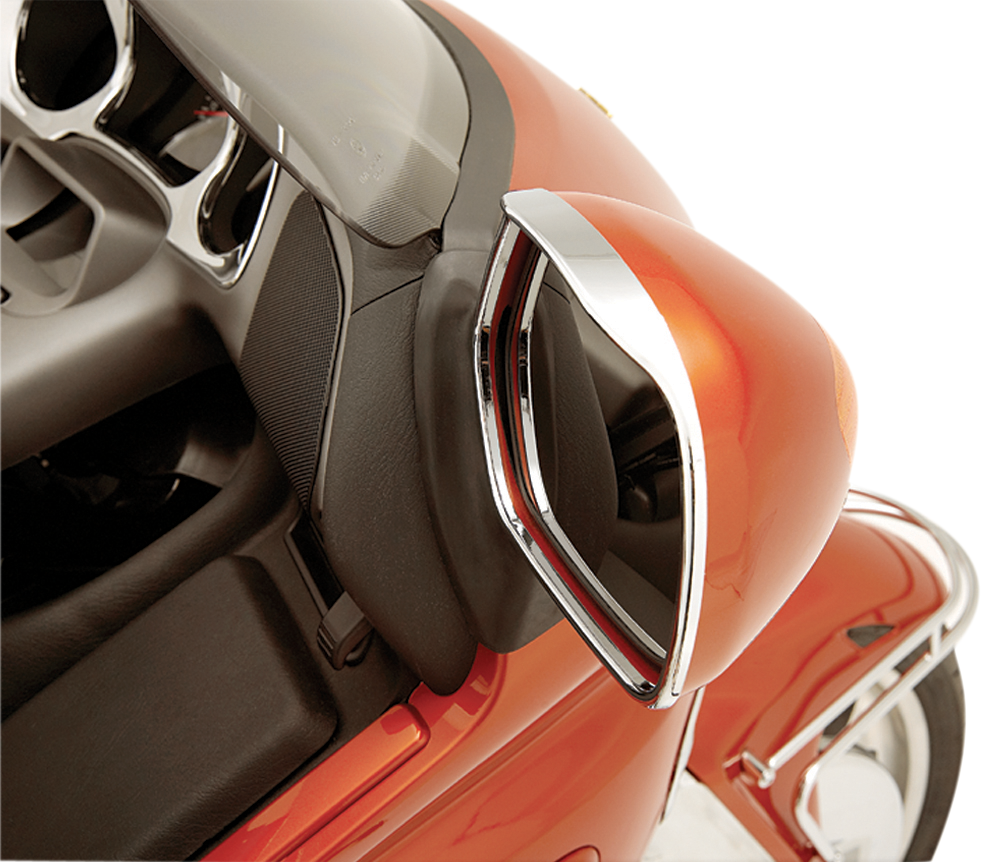 SHOW CHROME Visored Mirror Trim - Trim / Mirror / Visored / Chrome 0641-0010