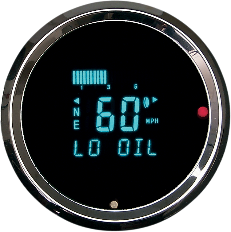 DAKOTA DIGITAL 3011 Round Performance Speedometer with Indicators - 3011 Round Digital Speedometer with Indicators / 3-3/8" 2210-0038