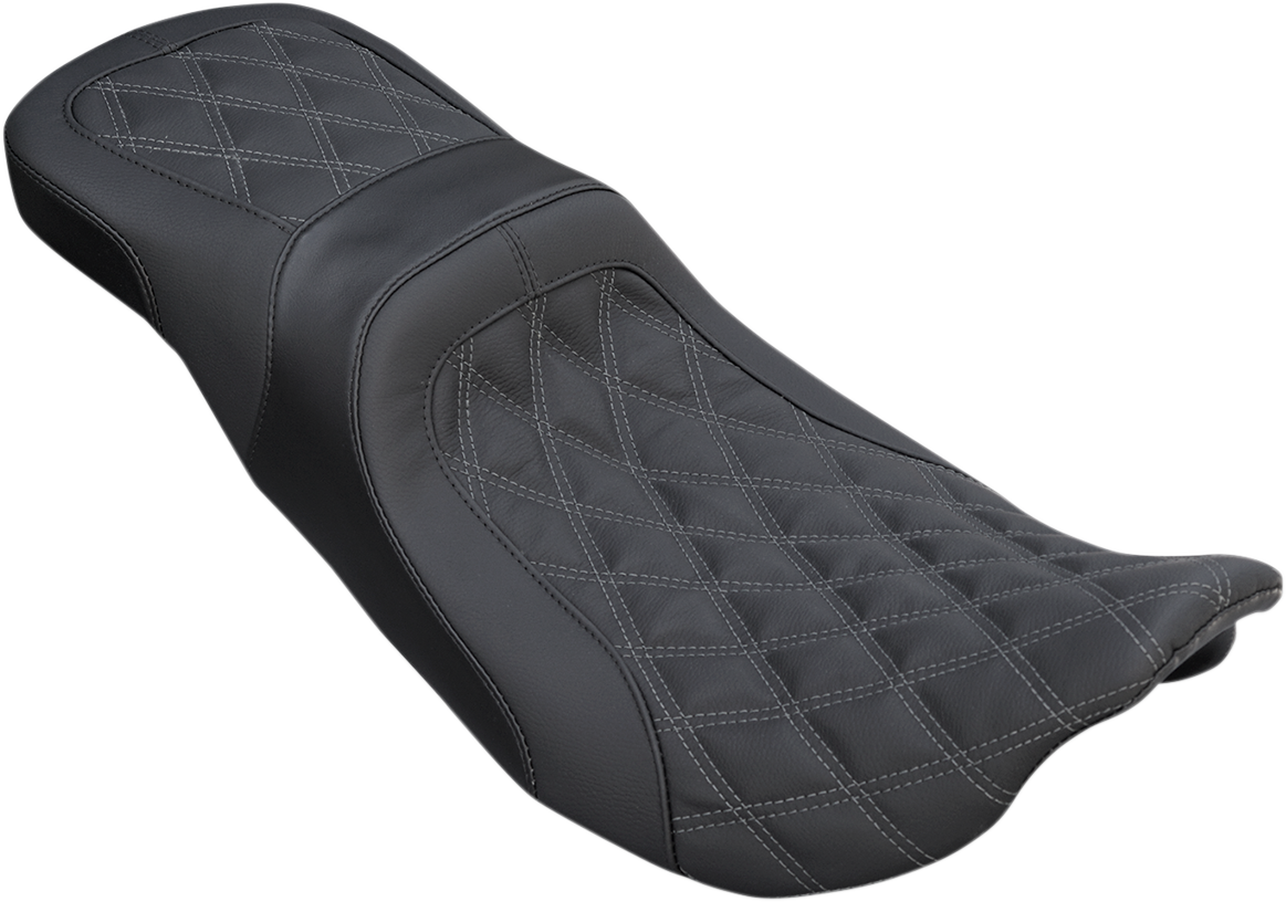 DANNY GRAY Weekday™ 2-Up XL Seat — Double Diamond - Weekday™ 2-Up / XL / Double Diamond with Charcoal Stitch / FL '08-'23 0801-1138