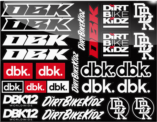 DBK RACE PACK STICKER SHEET 8.5"X11" - AC-RACEPACK-DECAL