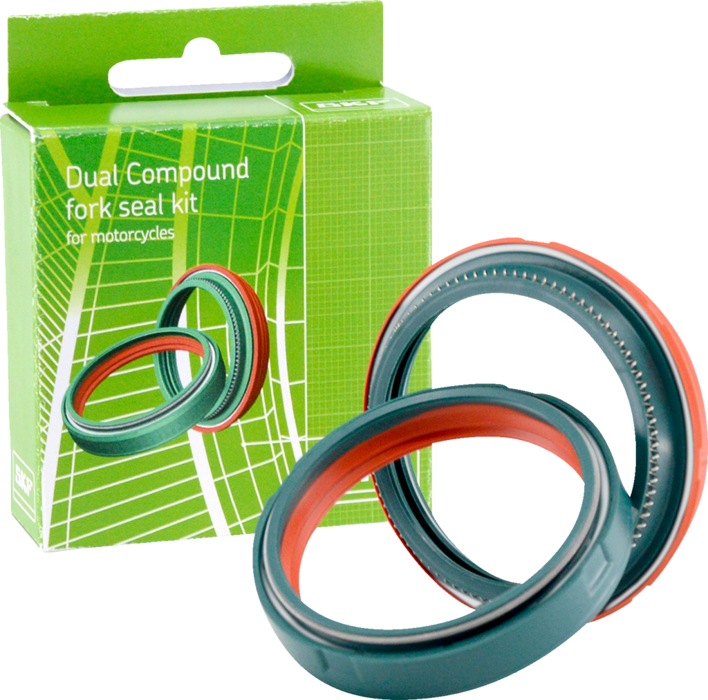 SKF Fork Seal Kit - Fork Dual Compound Kit / 48 mm x 57.9 mm x 9 mm / Green 0407-0917
