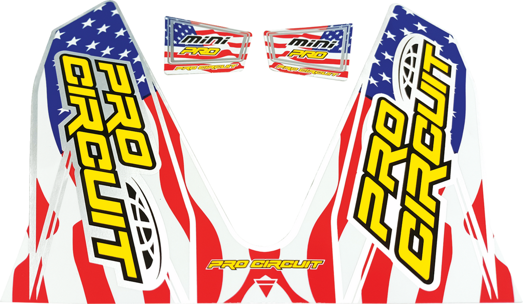 PRO CIRCUIT T-6 Exhaust Decals - T-6 Mini/Dual Decal / Stars and Stripes 1860-2266